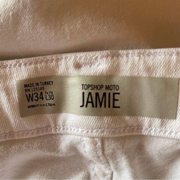 NWT TOPSHOP “JAMIE” High Waist Ankle Grazer jeans, plus size 34 x 30, wh… - Picture 10 of 13